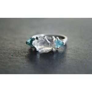 alternative raw diamond engagement ring raw crystal size 4 5 6 7 8 8 9 1…